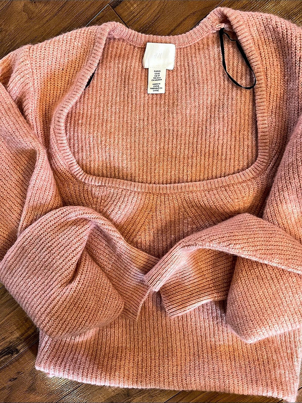 H&M Pink Knit Crop Top Size XS Like New